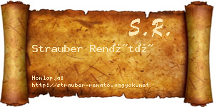 Strauber Renátó névjegykártya